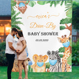 Drive By Safari Baby Shower Backdrop - iJay Backdrops
