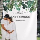 Greenery Leaves Baby Shower Backdrop - iJay Backdrops