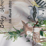 Woodland Baby Shower Decor, Custom Baby Shower Backdrop, Jungle Animals Woods Theme, Baby Shower Banner, Printed Photobooth Backdrop - iJay Backdrops