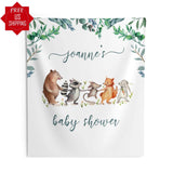 Greenery Woodland Baby Shower Backdrop - iJay Backdrops