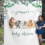 Greenery Woodland Baby Shower Backdrop - iJay Backdrops