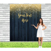 Rustic Navy and Gold Glitter Custom Backdrop - iJay Backdrops