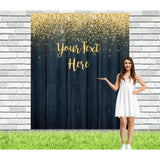 Rustic Navy and Gold Glitter Custom Backdrop - iJay Backdrops