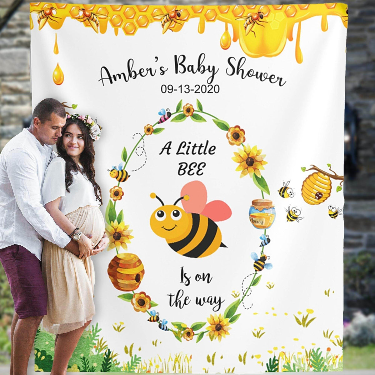 Bee Baby Shower Backdrop - iJay Backdrops