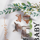 Greenery Animals Baby Shower Backdrop - iJay Backdrops