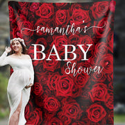 Red Roses Baby Shower Backdrop - iJay Backdrops