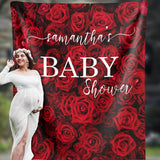 Red Roses Baby Shower Backdrop - iJay Backdrops