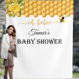 Oh, Babee Baby Shower Backdrop, Bee Theme - iJay Backdrops