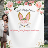 Floral Bunny Baby Shower Backdrop - iJay Backdrops