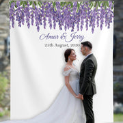 Purple Floral Wedding Backdrop - iJay Backdrops