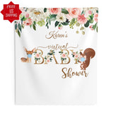 Drive by Pink Floral Baby Shower Backdrop - iJay Backdrops