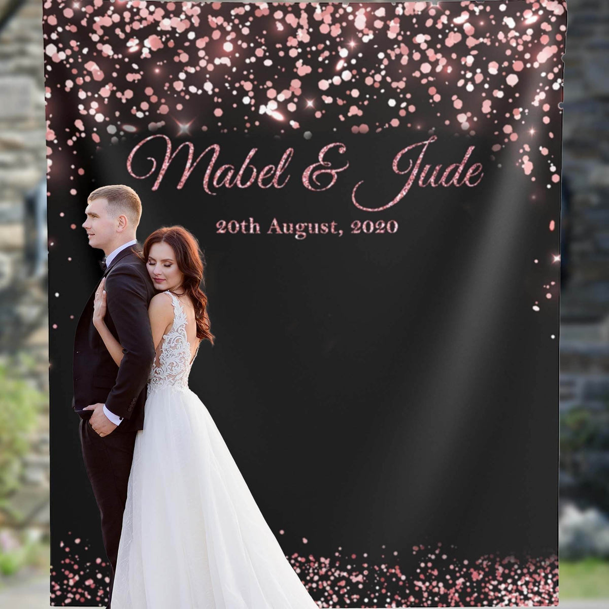 Rose Gold Wedding Backdrop - iJay Backdrops