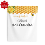 Oh, Babee Baby Shower Backdrop, Bee Theme - iJay Backdrops