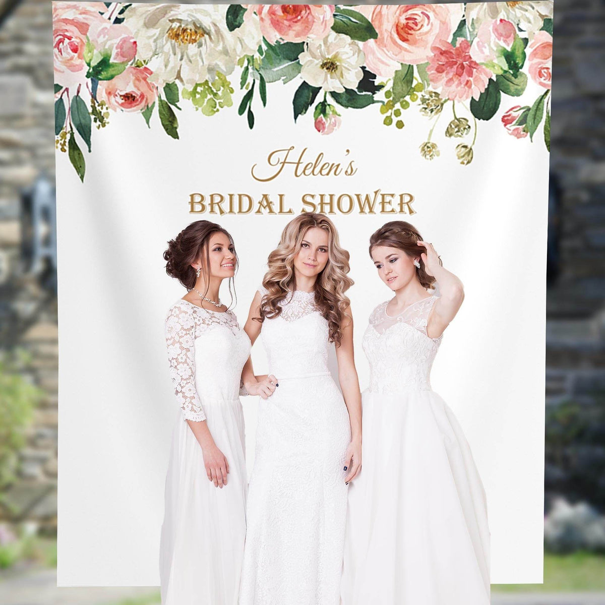 Floral Future Mrs Backdrop - iJay Backdrops