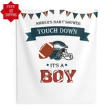 Touch Down Football Baby Shower Backdrop, Sports Baby Shower, Boy Baby Shower Banner, Its a boy Baby Shower Backdrop - iJay Backdrops