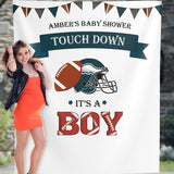Touch Down Football Baby Shower Backdrop, Sports Baby Shower, Boy Baby Shower Banner, Its a boy Baby Shower Backdrop - iJay Backdrops