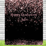 Custom Graduation Party Backdrop, Rose Gold