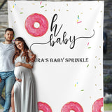 Personalized Donut Baby Sprinkle Backdrop for Baby Shower. - iJay Backdrops