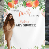 Peach Greenery Baby Shower Backdrop - iJay Backdrops