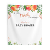 Peach Greenery Baby Shower Backdrop - iJay Backdrops