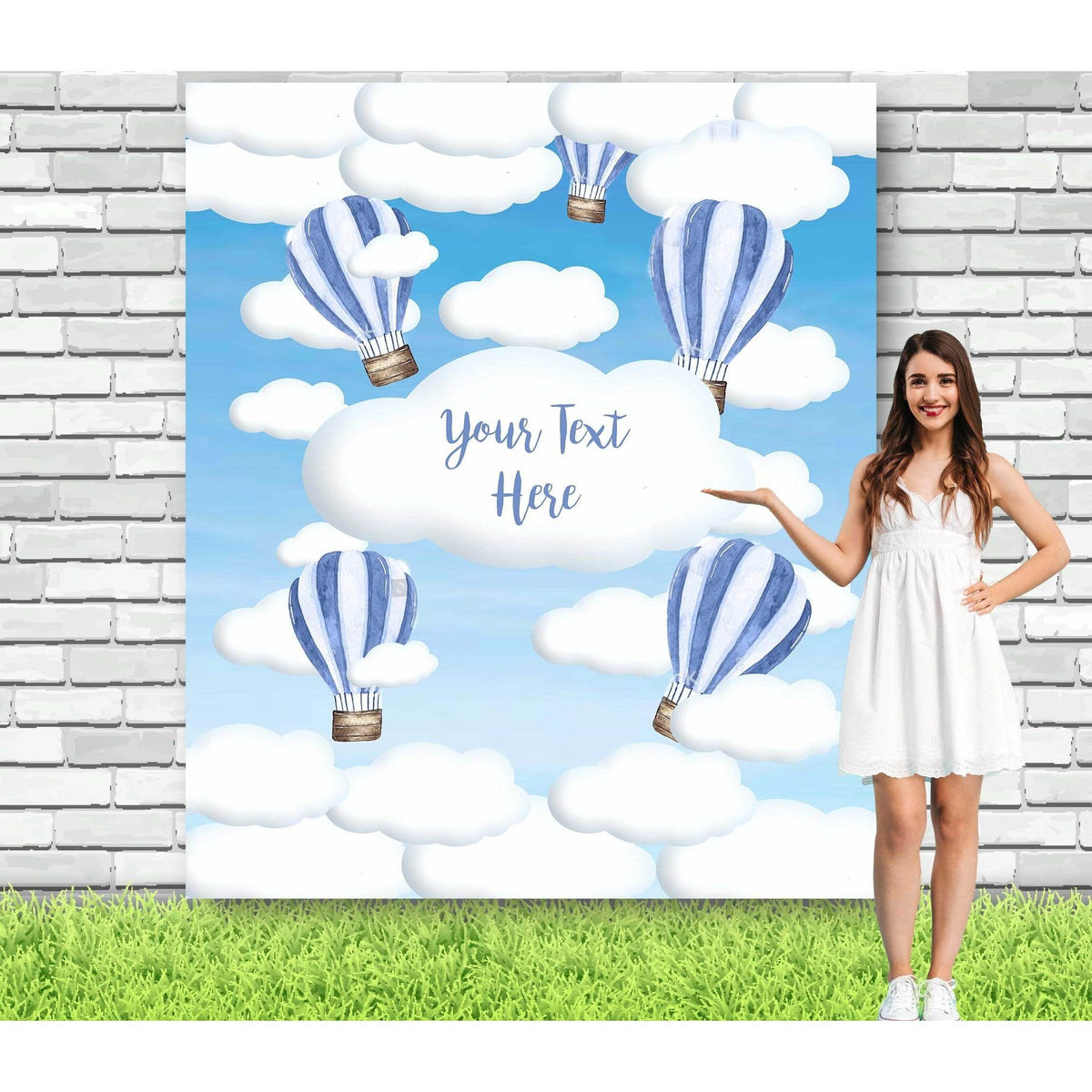 Custom Hot Air Balloon Party Backdrop - iJay Backdrops