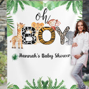 Personalized Safari Animal Baby Shower Backdrop - iJay Backdrops