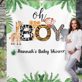 Personalized Safari Animal Baby Shower Backdrop - iJay Backdrops