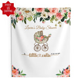 Floral Cot Baby Shower Backdrop - iJay Backdrops