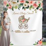 Floral Cot Baby Shower Backdrop - iJay Backdrops