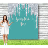 Teal and Silver Party Backdrop