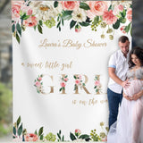 Sweet Baby Girl Floral Baby Shower Backdrop - iJay Backdrops