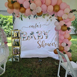 Custom Girl Baby Shower Floral Backdrop - iJay Backdrops