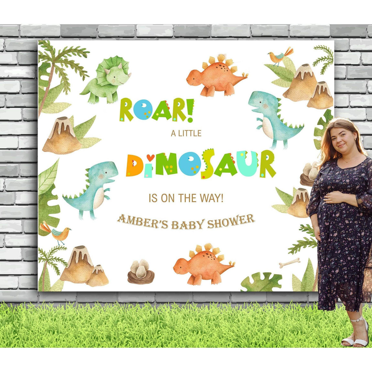 Dinosaur Baby Shower Backdrop - iJay Backdrops