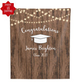 Rustic Graduation Party Backdrop - iJay Backdrops
