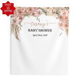 Personalized Pampas Grass Backdrop for Baby Shower - iJay Backdrops