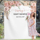Personalized Pampas Grass Backdrop for Baby Shower. For your Boho Baby Shower Decorations - iJay Backdrops