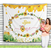 First Bee Day Party Backdrop for Girls - iJay Backdrops