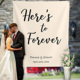 Wedding Quote Backdrop - Here's to Forever