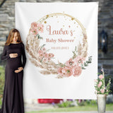 Personalized Pampas Grass Backdrop for Baby Shower - iJay Backdrops