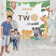 Two Wild Birthday Backdrop - iJay Backdrops