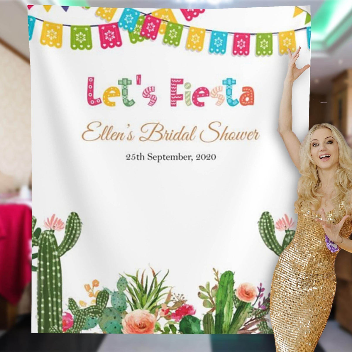 Fiesta Bridal Shower Backdrop - iJay Backdrops