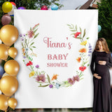 Wildflower Baby Shower, Baby Shower Decoration, Girl Baby Shower Backdrop, Spring Baby Shower Banner - iJay Backdrops