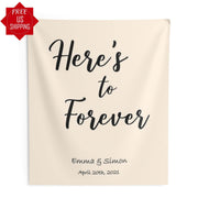 Wedding Quote Backdrop - Here's to Forever - iJay Backdrops