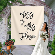 Miss To Mrs Bridal Shower Backdrop - iJay Backdrops