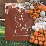 Oh Baby Boho Baby Shower Backdrop - iJay Backdrops
