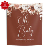 Oh Baby Boho Baby Shower Backdrop - iJay Backdrops