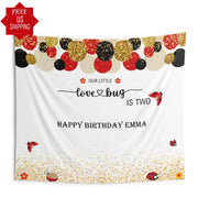 Ladybug Birthday Backdrop - iJay Backdrops