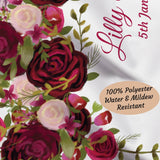 Burgundy Floral Bridal Shower Backdrop - iJay Backdrops