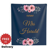 Navy and Pink Future Mrs Backdrop - iJay Backdrops