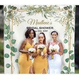 Personalized Greenery Bridal Shower Backdrop